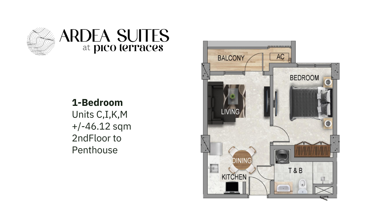 Pico Terraces (Ardea Suites) 1-Bedroom Units C, I, K, M