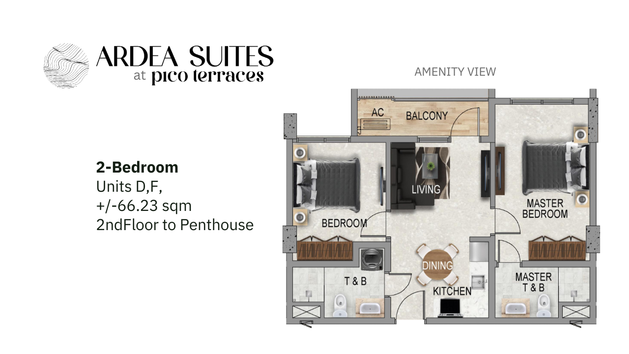 Pico Terraces (Ardea Suites) 2-Bedroom Unit D, F