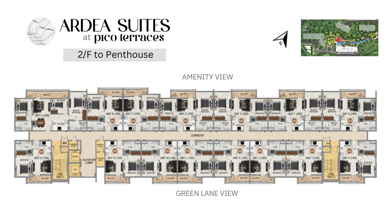 Pico Terraces (Ardea Suites) 2/F to Penthouse Floor Plan
